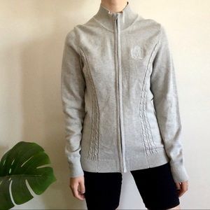 Grey zip up Tommy Hilfiger sweater